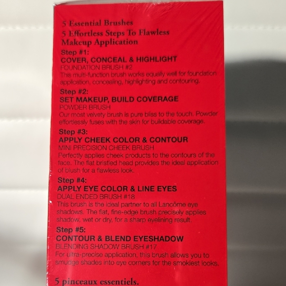 Lancôme Deluxe Brush Set with Red and Silver Case - Picture 5 of 12